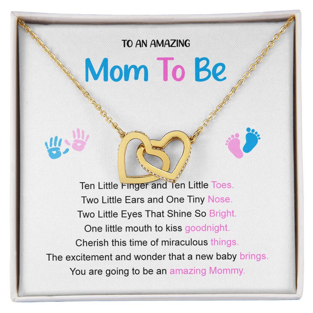 Heart Necklace for Expecting Mom – Baby Poem Gift for Pregnancy