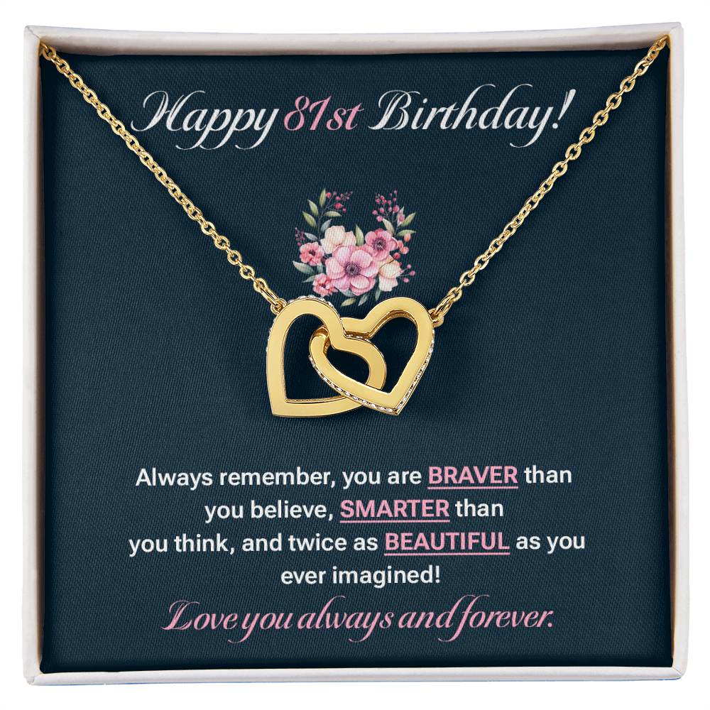 81st Birthday Gift for Her – Necklace with Gift Box