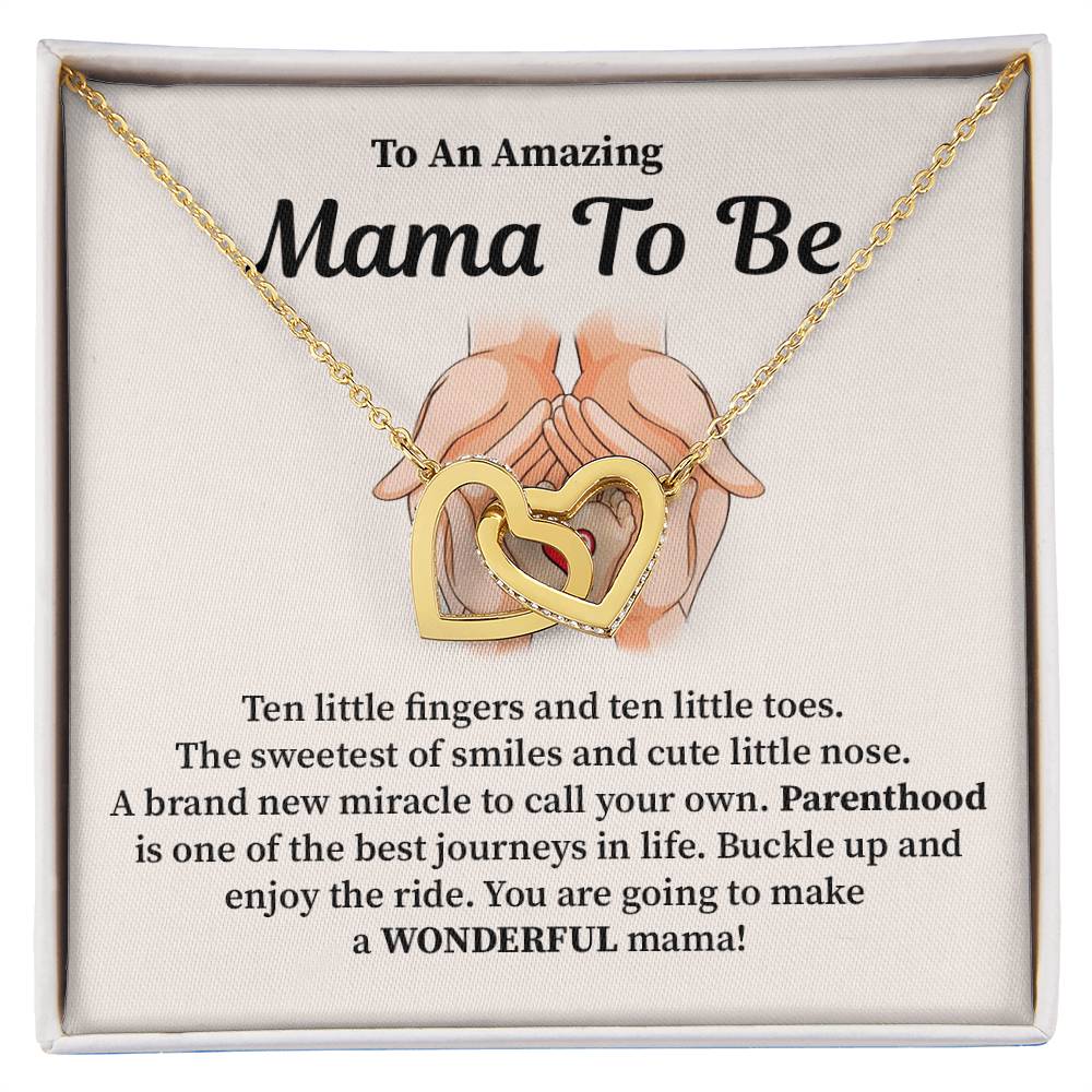 Mama to Be Necklace Gift – Baby Shower Message Card