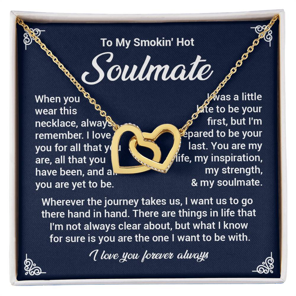 Funny Soulmate Necklace Gift for Her with Gift Box