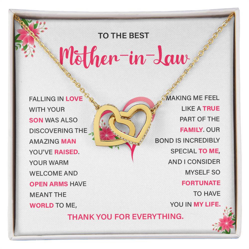 To the best mother-in-law falling  in love.