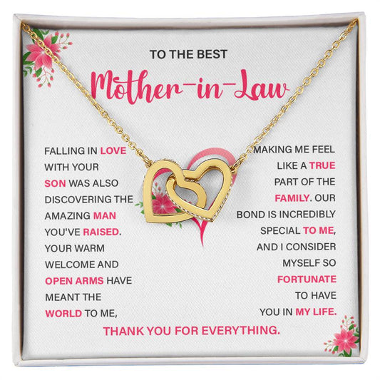 Mother-in-Law Necklace Gift from Daughter-in-Law with Card