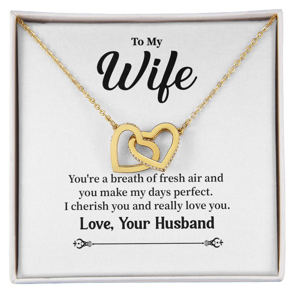 Romantic Necklace Gift for Wife from Husband with Message