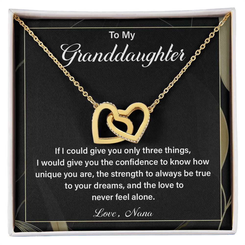 Granddaughter Necklace Gift from Nana with Message Card