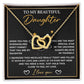 Daughter Necklace Gift with Hug Message Card Box