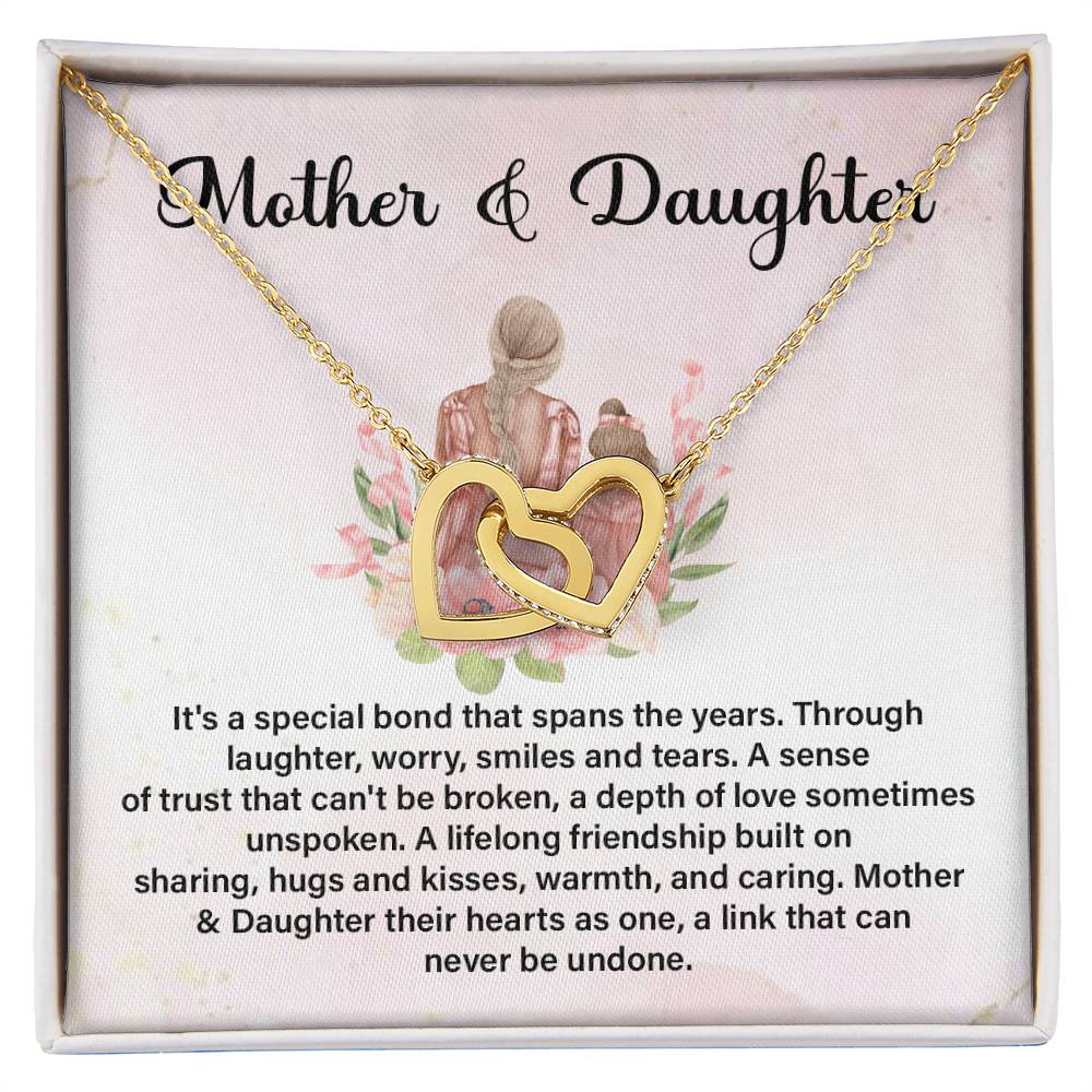Mother Daughter Necklace with Meaningful Message