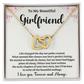 Girlfriend Love Necklace with Message Card Gift Box