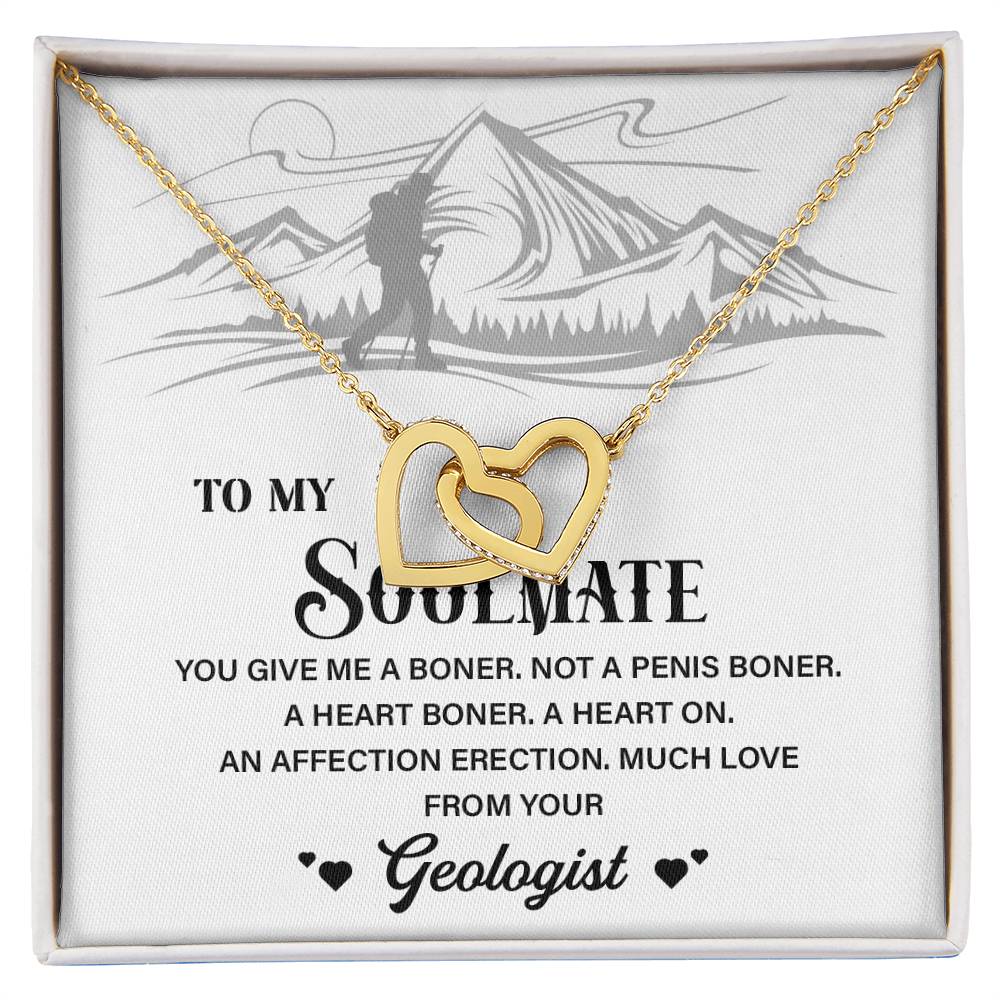 Funny Soulmate Necklace from Geologist Gift Box