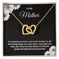 Mother Necklace Gift from Son with Message Card
