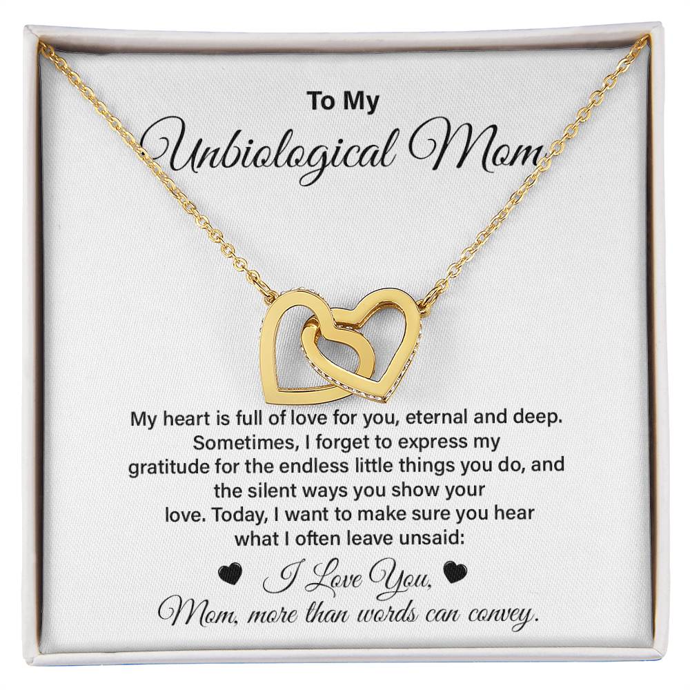 Unbiological Mom Necklace Gift from Daughter or Son