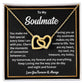 Soulmate Hearts Necklace with Message Card & Gift Box