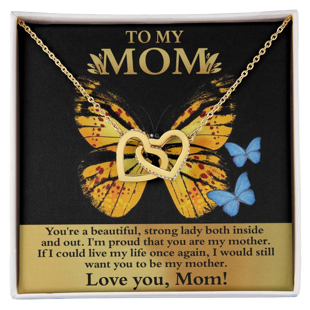 To My Mom Butterfly Necklace Gift – Loving Message from Daughter or Son