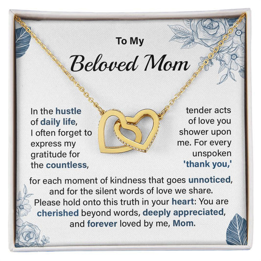 Beloved Mom Necklace Gift from Daughter or Son