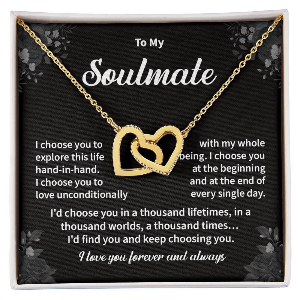 Soulmate Interlocking Hearts Necklace – Gift Box