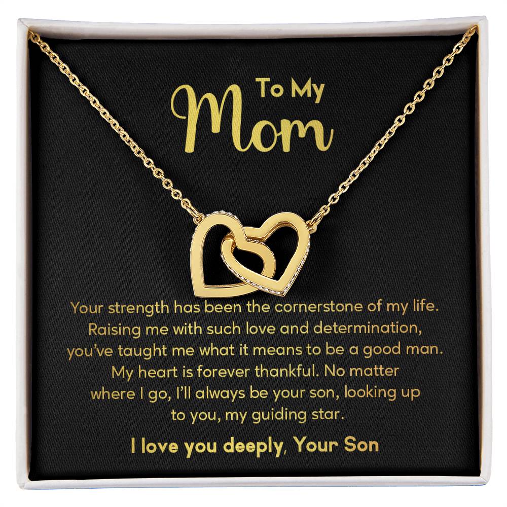 Mom Necklace from Son – Guiding Star Message Card Gift