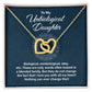 Unbiological Daughter Gift – Interlocking Hearts Necklace