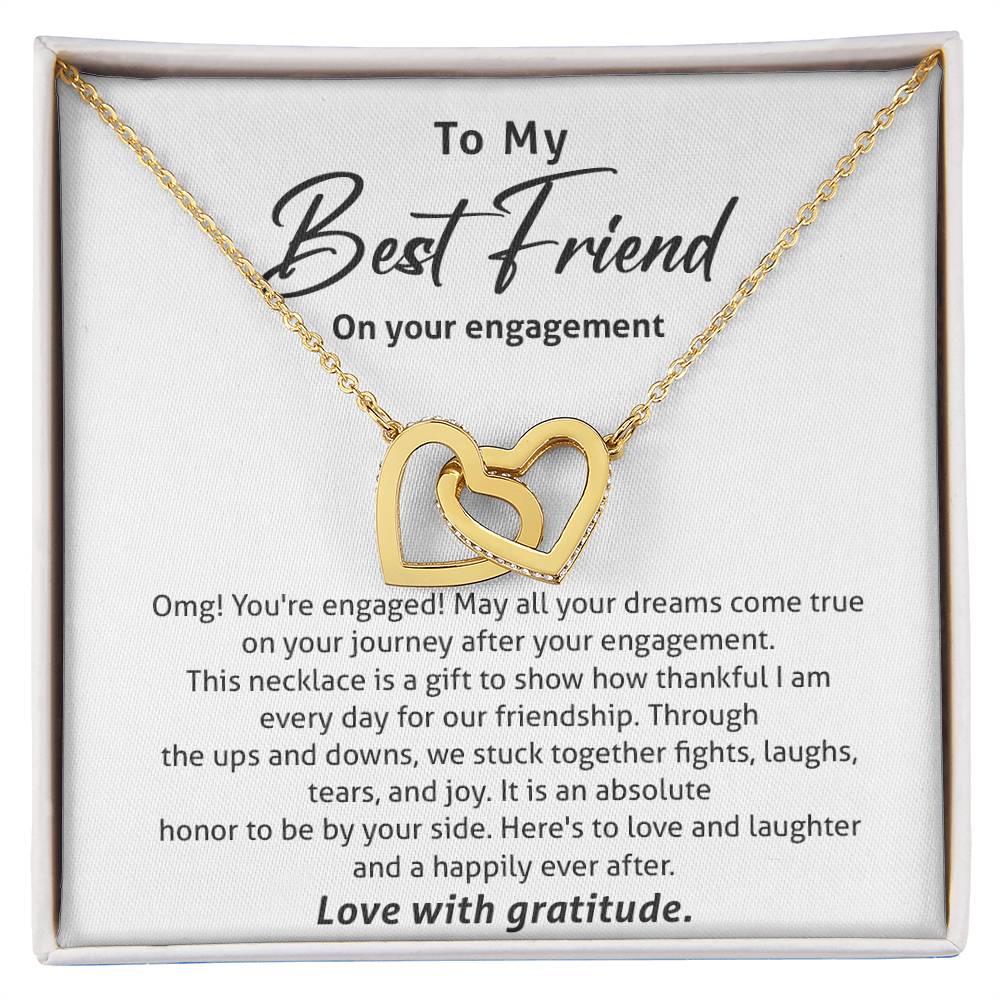 Best Friend Engagement Gift – Necklace with Message Card