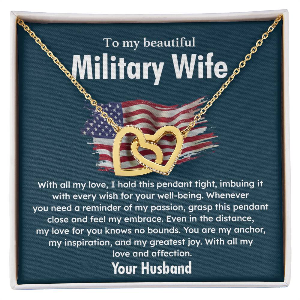 Gift for Military Wife with Patriotic Message Card