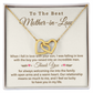 Best Mother-in-Law Necklace Gift With Thank You Card