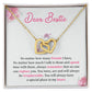 Interlocking Heart Necklace For Bestie with Gift Card