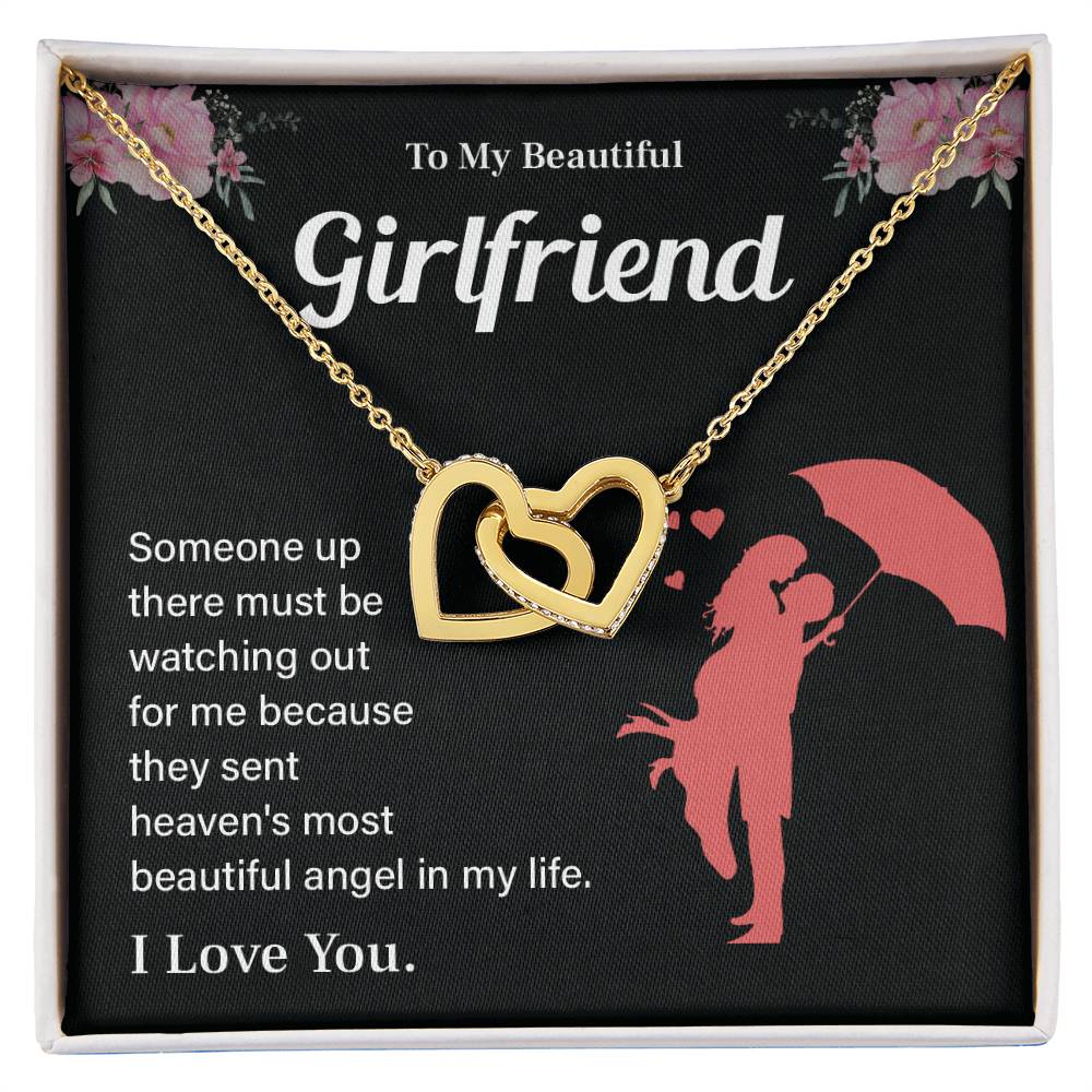 To My Beautiful Girlfriend Necklace – Gift with Message Card
