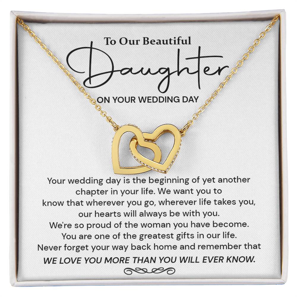 To Our Beautiful Daughter On Your Wedding Day Daughter Wedding Day Gift Wedding Necklace For Daughter Sentimental Wedding Gift For Daughter Meaningful Wedding Gift From Parents Celebrating Daughter On Wedding Day Emotional Gift For Daughter From Parents