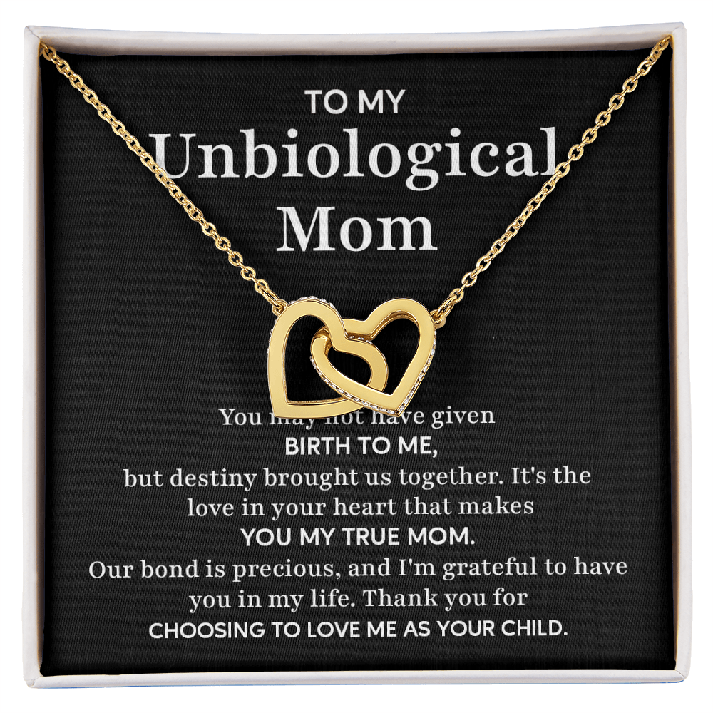 Unbiological Mom Necklace – Gift for Bonus Mom, Stepmom, or Second Mom from Daughter or Son