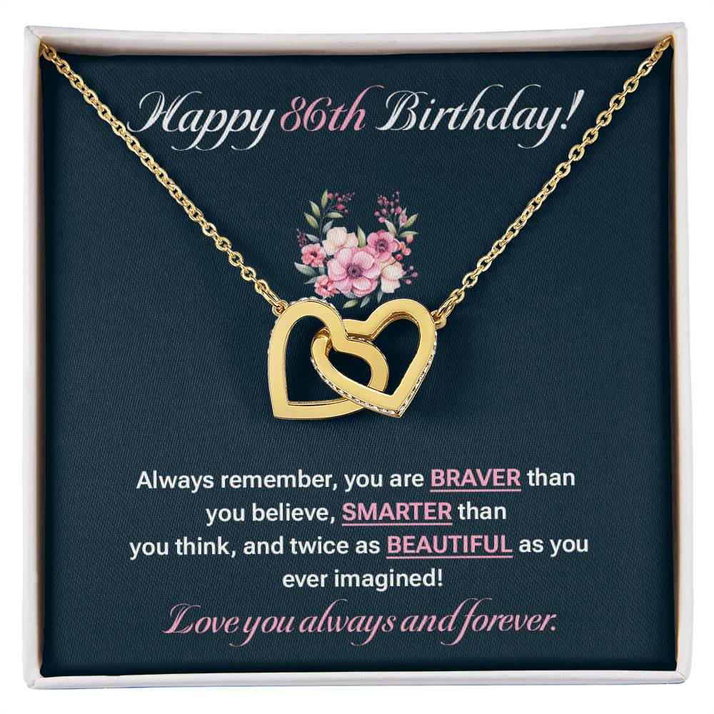 86th Birthday Jewelry Gift for Women with Message Card