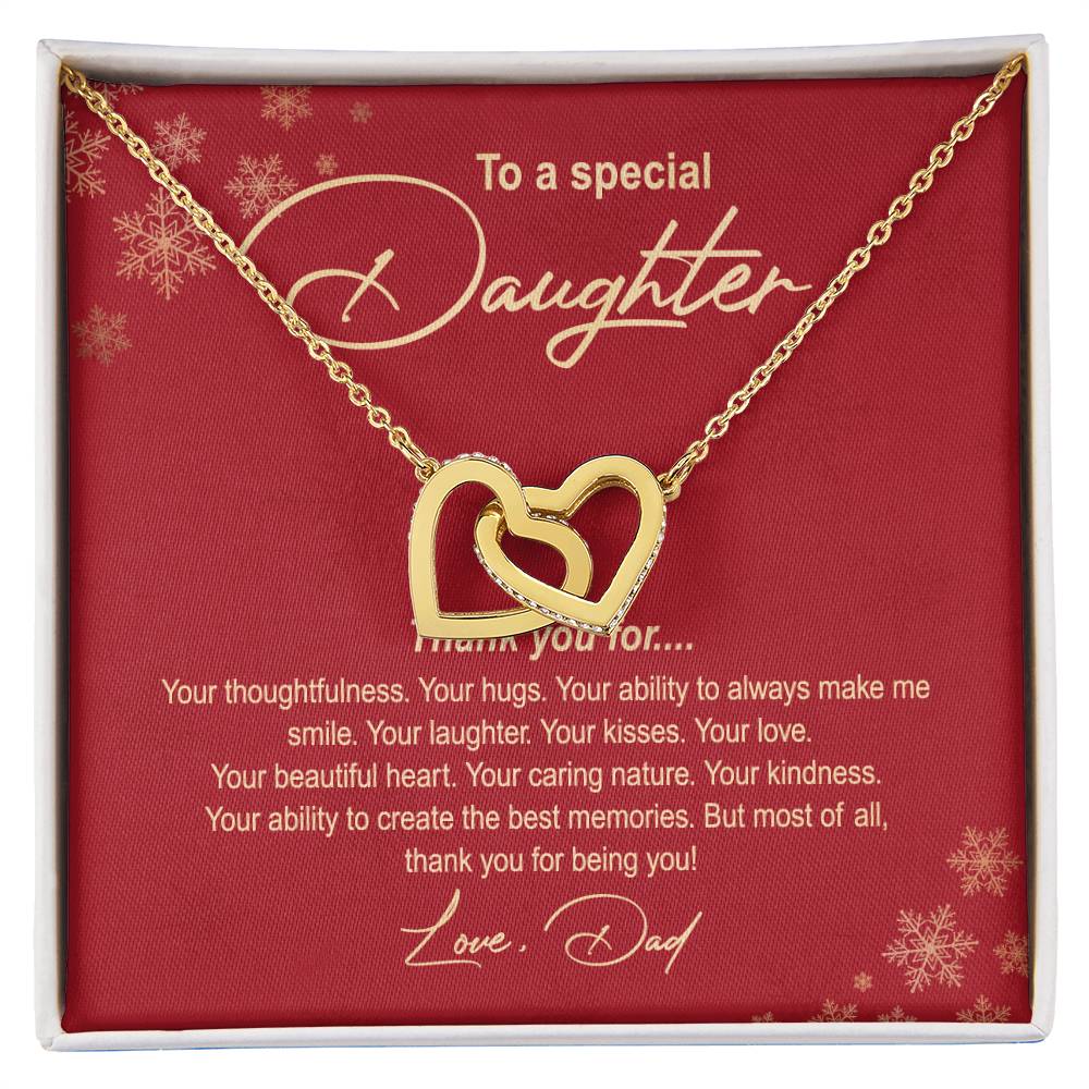 Christmas Gift for Daughter from Dad Hearts Necklace Box