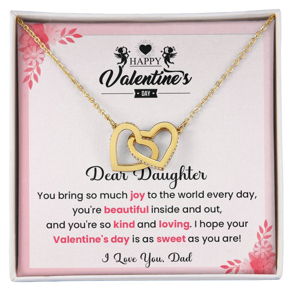 Valentine’s Heart Necklace for Daughter Gift
