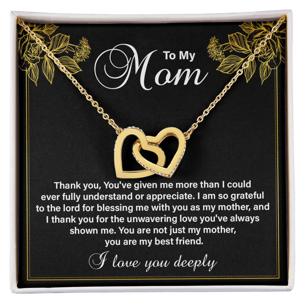 Christian Mom Necklace Gift from Son with Heartfelt Message Card