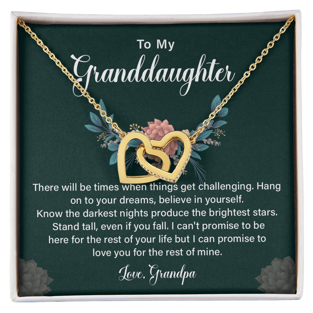 Granddaughter Necklace from Grandpa With Gift Box