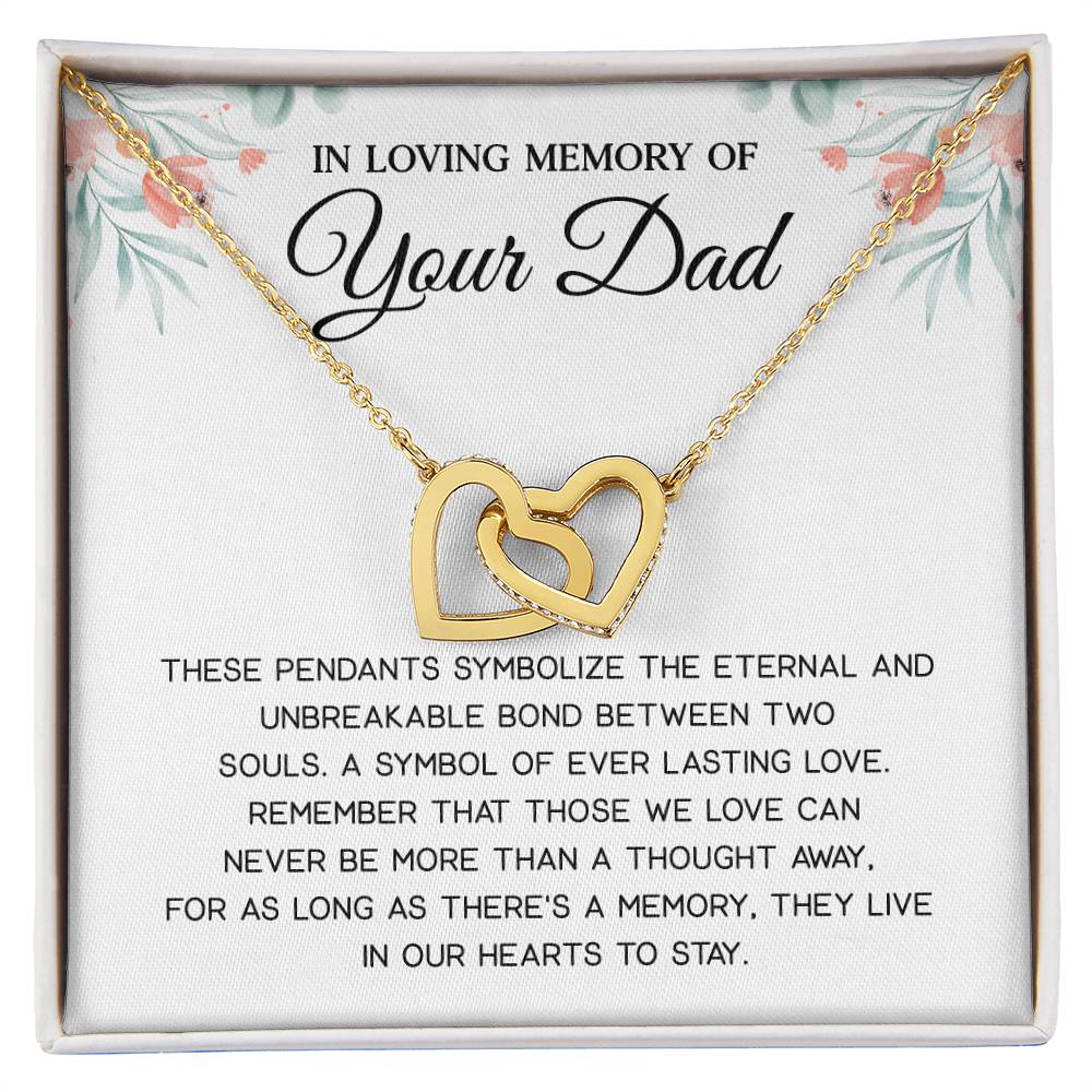 Memorial Necklace for Dad Eternal Bond Tribute Gift