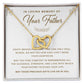 Memorial Necklace Gift for Loss of Father with Message Card