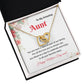 Aunt Necklace Gift for Mother’s Day from Niece with Message Card