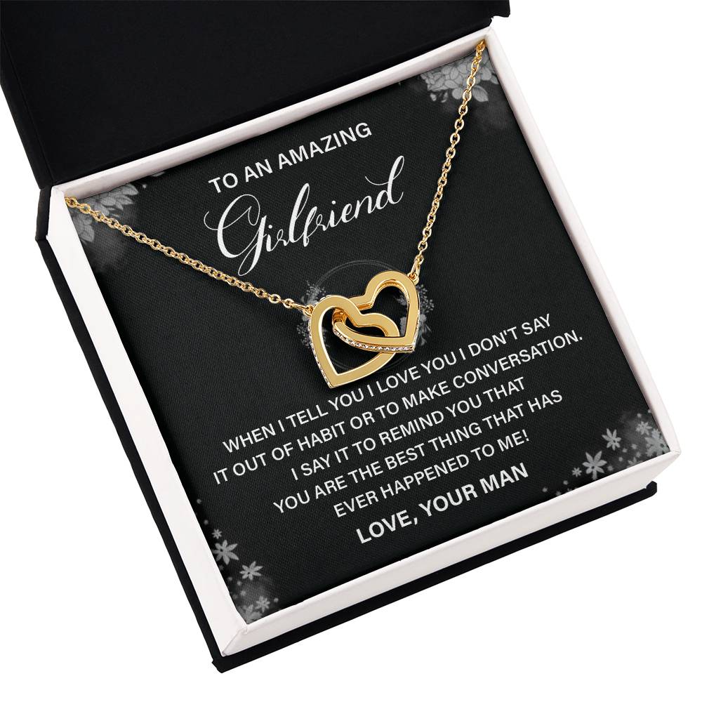Amazing Girlfriend Necklace – Heart Pendant with Message Card
