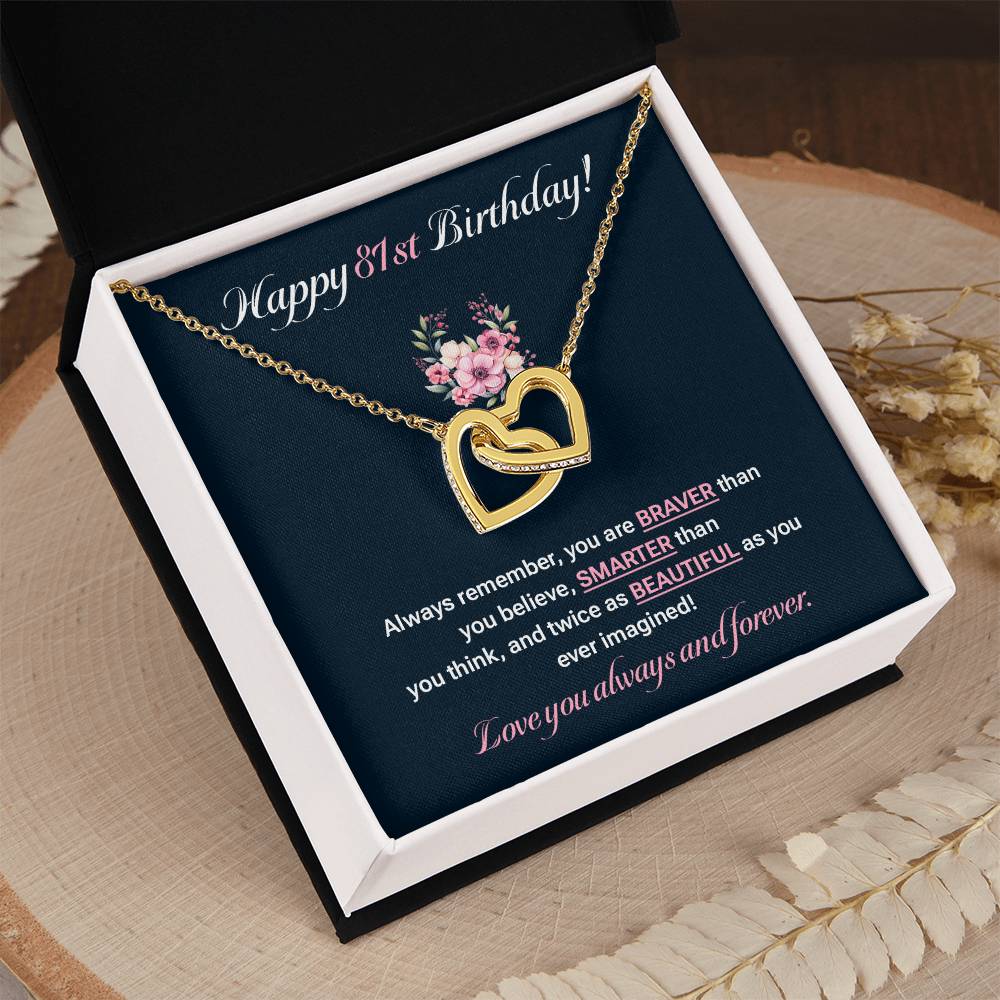 81st Birthday Gift for Her – Necklace with Gift Box