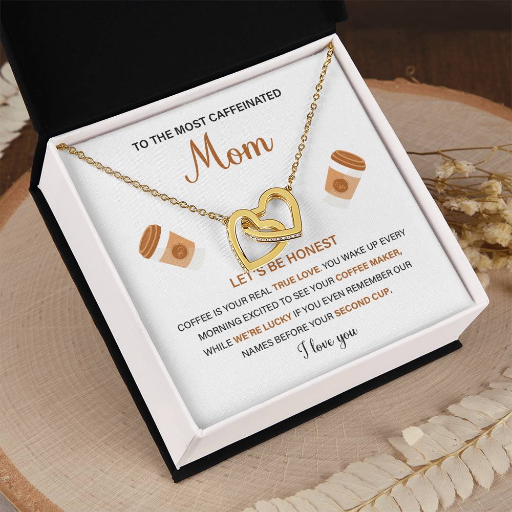 To The Most Caffeinated Mom Caffeinated Mom Necklace Gift Best Mom Ever Necklace Bond With Mom Necklace Spiritual Bond With Mom Necklace Forever Loved Mom Necklace Eternal Bond With Mom Necklace Thoughtful Gift For Mom Unique Gift For Mother-child Bond