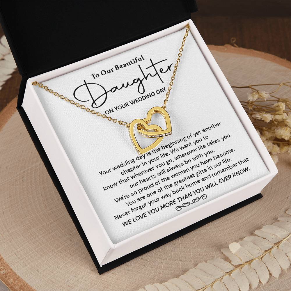 To Our Beautiful Daughter On Your Wedding Day Daughter Wedding Day Gift Wedding Necklace For Daughter Sentimental Wedding Gift For Daughter Meaningful Wedding Gift From Parents Celebrating Daughter On Wedding Day Emotional Gift For Daughter From Parents