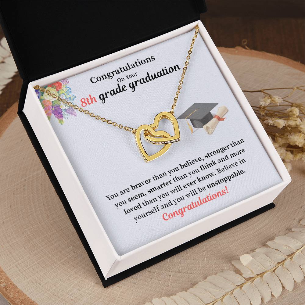 8th Grade Graduation Necklace Gift for Daughter or Granddaughter