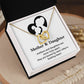 Mother Daughter Necklace Gift – Bonded by Heart Message Card