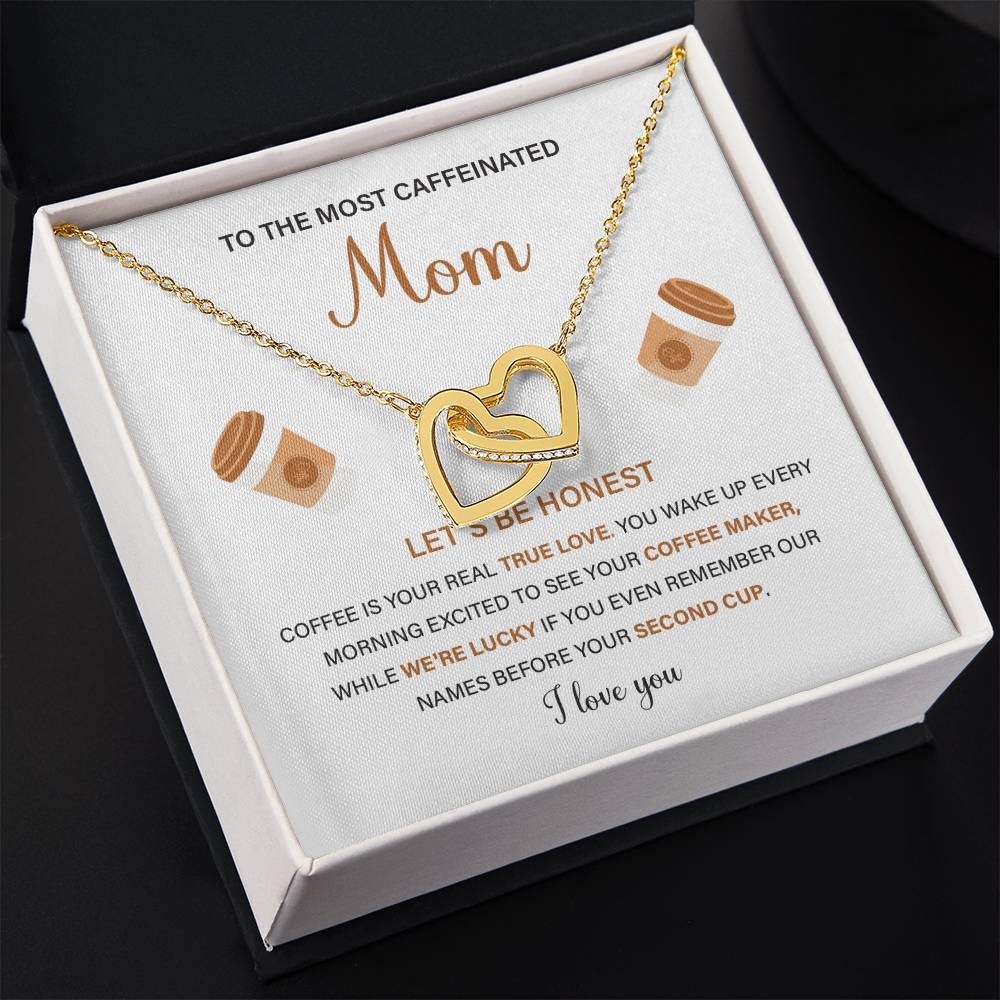 To The Most Caffeinated Mom Caffeinated Mom Necklace Gift Best Mom Ever Necklace Bond With Mom Necklace Spiritual Bond With Mom Necklace Forever Loved Mom Necklace Eternal Bond With Mom Necklace Thoughtful Gift For Mom Unique Gift For Mother-child Bond