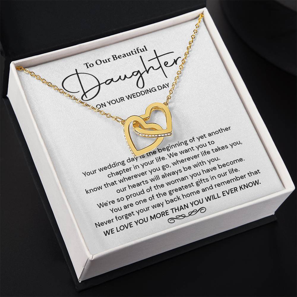 To Our Beautiful Daughter On Your Wedding Day Daughter Wedding Day Gift Wedding Necklace For Daughter Sentimental Wedding Gift For Daughter Meaningful Wedding Gift From Parents Celebrating Daughter On Wedding Day Emotional Gift For Daughter From Parents