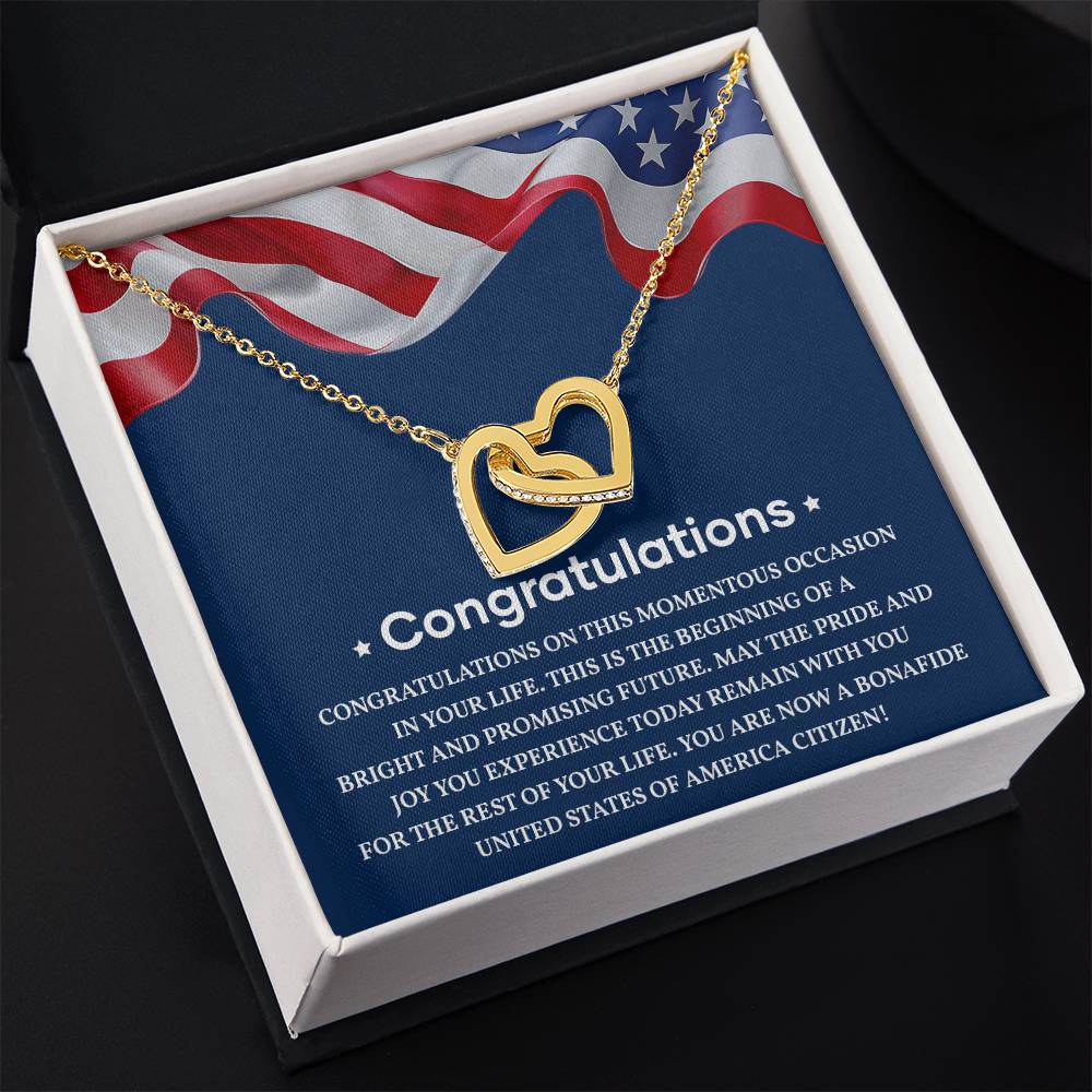 Congratulations Necklace For New U.s. Citizen Necklace For U.s. Citizen Amelia Gift For New American Patriot Proud New Citizen Jewelry Necklace For Becoming A U.s. Citizen U.s. Patriot Achievement Necklace Necklace For Achieving U.s. Citizenship