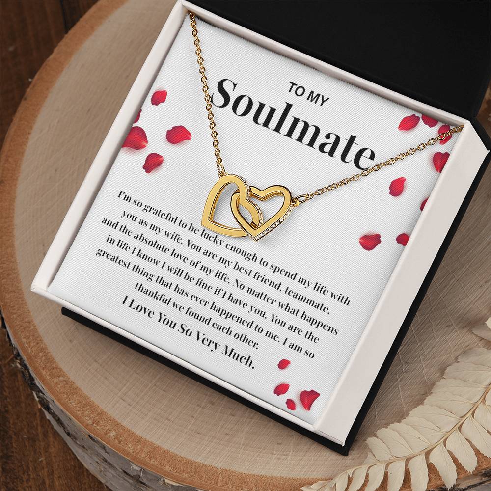 Soulmate Necklace Gift for Wife – Heart Pendant Box