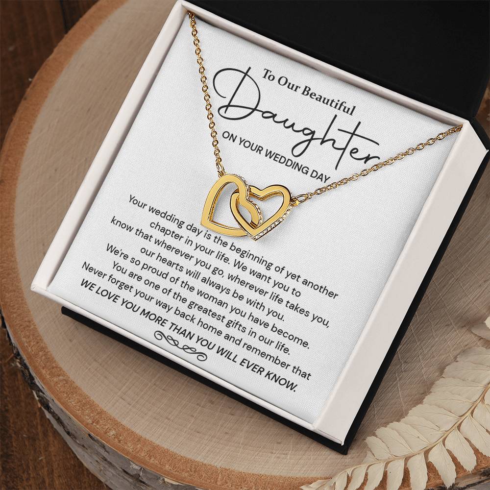 To Our Beautiful Daughter On Your Wedding Day Daughter Wedding Day Gift Wedding Necklace For Daughter Sentimental Wedding Gift For Daughter Meaningful Wedding Gift From Parents Celebrating Daughter On Wedding Day Emotional Gift For Daughter From Parents