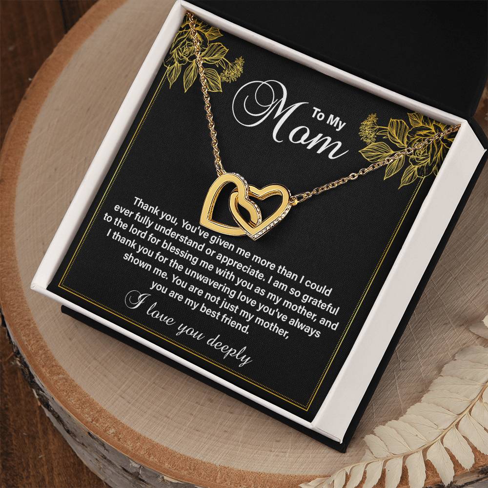 Christian Mom Necklace Gift from Son with Heartfelt Message Card