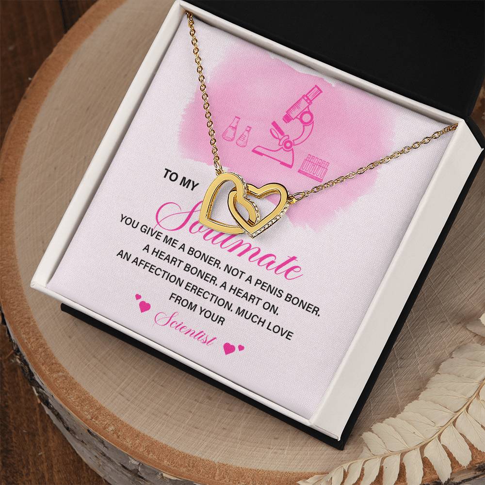 Funny Soulmate Necklace Gift from Scientist – Gift Box