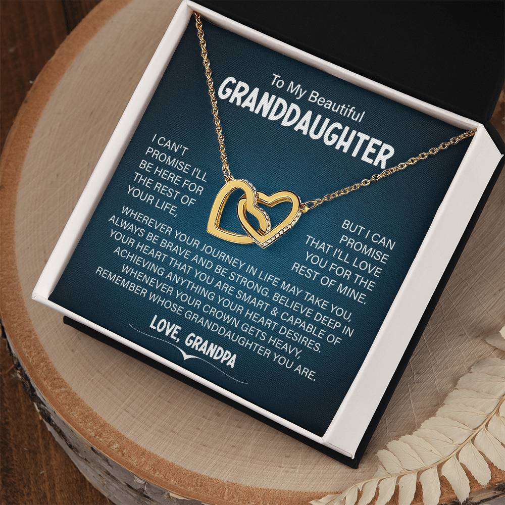 To My Beautiful Granddaughter Necklace, Remember Whose Granddaughter You Are, Love From Grandpa.