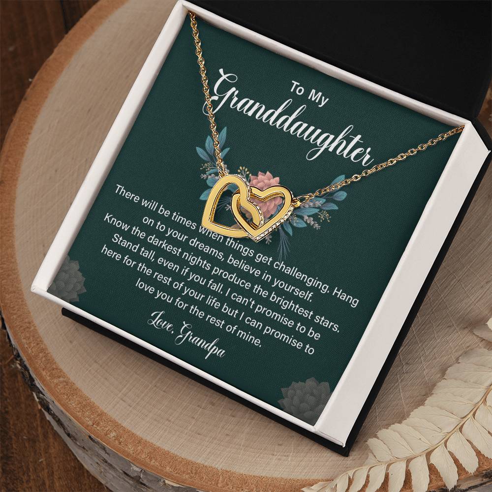 Granddaughter Necklace from Grandpa With Gift Box